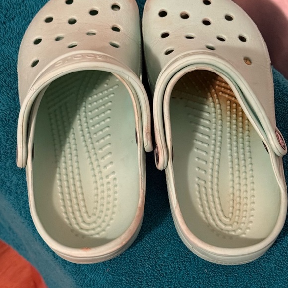 Seafoam Green Original Crocs Mens Sz 4 Womens Sz 6 GUC See Pics - Picture 3 of 7